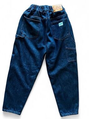 Lee Vintage Japanese Workwear Carpenter Pants Fleece Lined Dark Wash Y2K Utility
